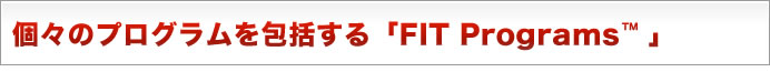 個々のプログラムを包括する「FIT Programs」